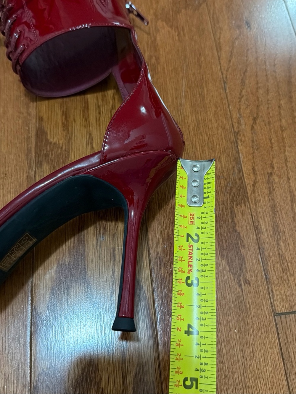 Jeffrey Campbell Red Patent Pointed-Toe Ankle-Strap Pump 10 - Picture 11 of 12